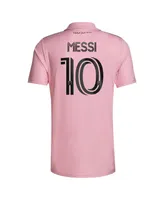 Men's adidas Lionel Messi Pink Inter Miami Cf 2023 The Heart Beat Kit Replica Jersey