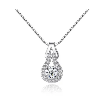 Crystal Infinity Pendant Necklace for Women