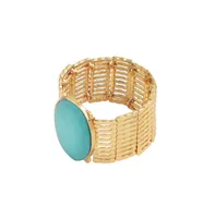 Sohi Women's Blue Contrast Statement Bracelet