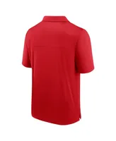 Men's Fanatics Red Carolina Hurricanes Left Side Block Polo Shirt