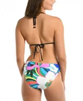 La Blanca Womens Sun Catcher Halter Bikini Top Hipster Bikini Bottoms