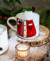 over&back Snowman and Santa Stackable Mugs, Set of 4