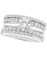 Diamond Double Row Guard Enhancer (1 ct. t.w.) in 14k White Gold