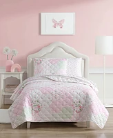 Laura Ashley Kids Ellyn Reversible 3 Piece Quilt Set, Full
