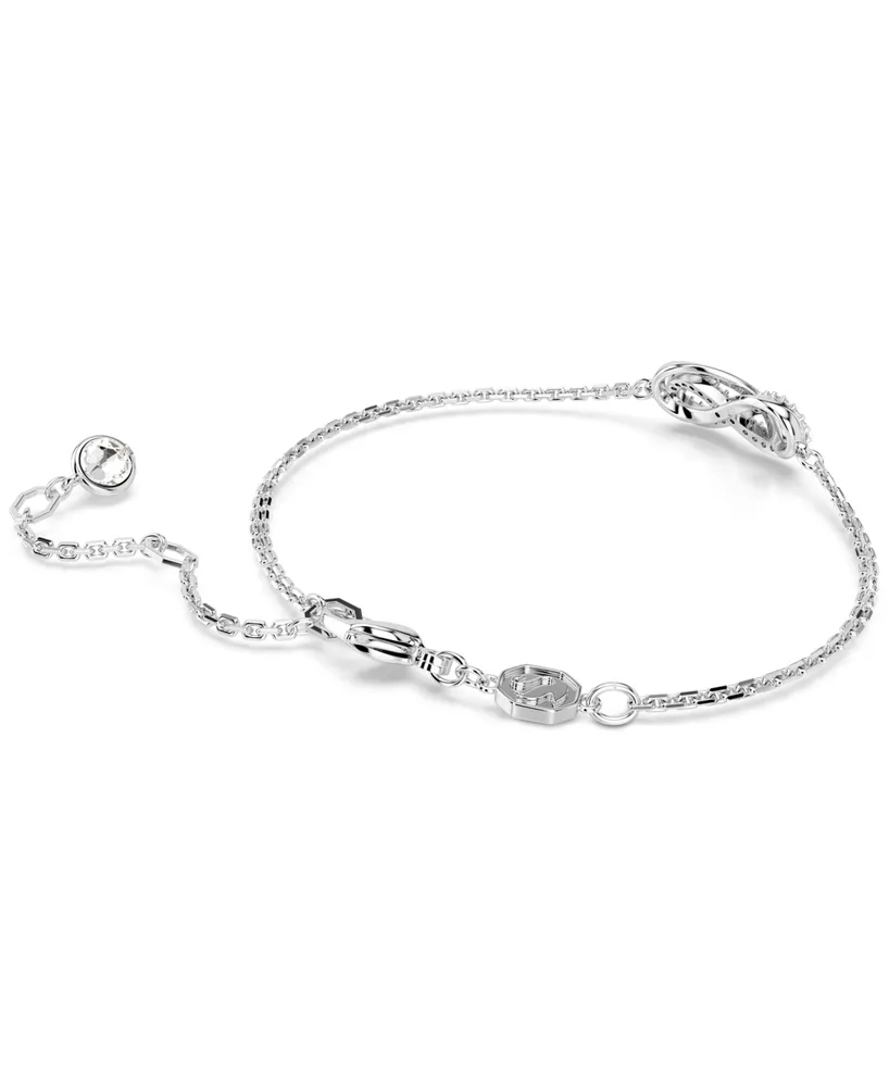 Swarovski Rhodium-Plated Pave Infinity Link Bracelet