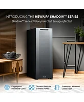 Newair Shadow Series Wine Cooler Refrigerator 56 Bottles Dual Temperature Zones, Freestanding Mirrored Wine and Beverage Fridge with Double-Layer Temp
