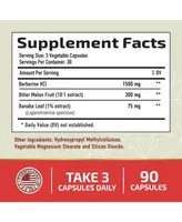 SMNutrition Berberine Hcl Supplement | High Potency 1875mg Complex to Support Glucose Metabolism and Fitness | Plus Bitter Melon & Banaba Leaf | 1500m