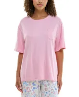 Roudelain Women's Round-Neck Dolman-Sleeve Pajama Shirt