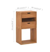 Storage Cabinet 15.7"x11.8"x29.9" Solid Teak Wood