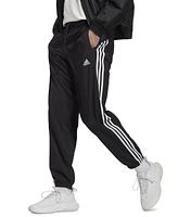 adidas Men's Aeroready Essentials Elastic Cuff Woven 3-Stripes Tracksuit Pants