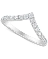 Grown With Love Igi Certified Lab Grown Chevron Band (1/2 ct. t.w.) in 14K White Gold