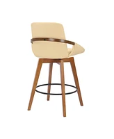 Baylor Swivel Wood Bar or Counter Height Stool