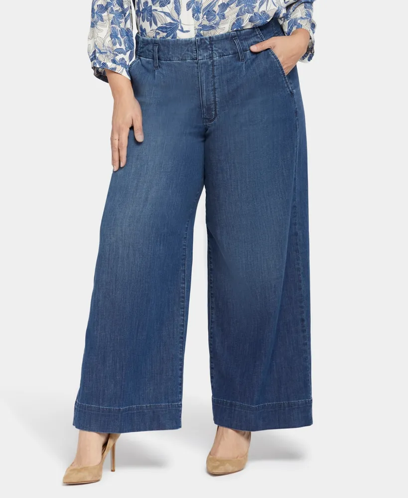 Nydj Plus Size High Rise Mona Wide Leg Trouser Jeans