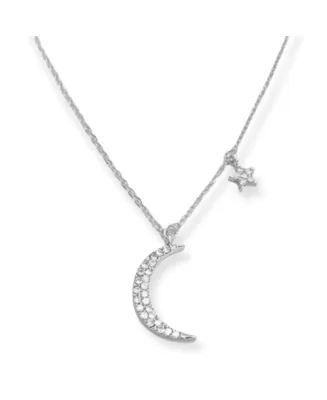 Moon and Star Necklace for Women