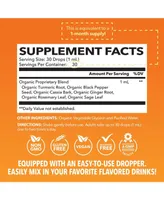 Organic Turmeric Liquid Drops, Liquid Turmeric 1000mg Enhanced Absorption for Digestive & Joint Support, Unflavored, Havasu Nutrition, 1 fl oz