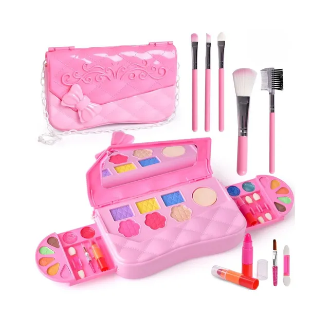 Fun Little Toys Washable Makeup Toy for Girl's Set of 33 Pieces - Assorted  Pre