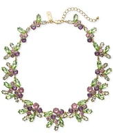 I.n.c. International Concepts Gold-Tone Multicolor Leaf Cluster All Around Statement Necklace, 17" + 3" extender, Created for Macy's