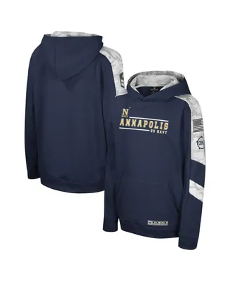 Big Boys Colosseum Navy Midshipmen Oht Military-Inspired Appreciation Cyclone Digital Camo Pullover Hoodie