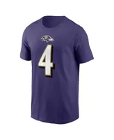 Men's Nike Zay Flowers Purple Baltimore Ravens Player Name and Number T-shirt