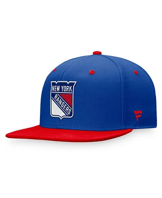 Men's Fanatics Blue Distressed New York Rangers Heritage Vintage-Like Retro Fitted Hat