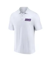 Men's Fanatics White, Royal New York Giants Lockup Two-Pack Polo Shirt Set