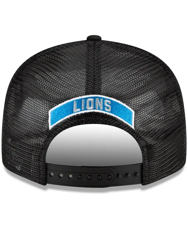New Era Men's Detroit Lions Black on Black 59FIFTY Fitted Hat