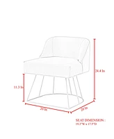 Inspired Home Sonara Velvet Vanity Stool