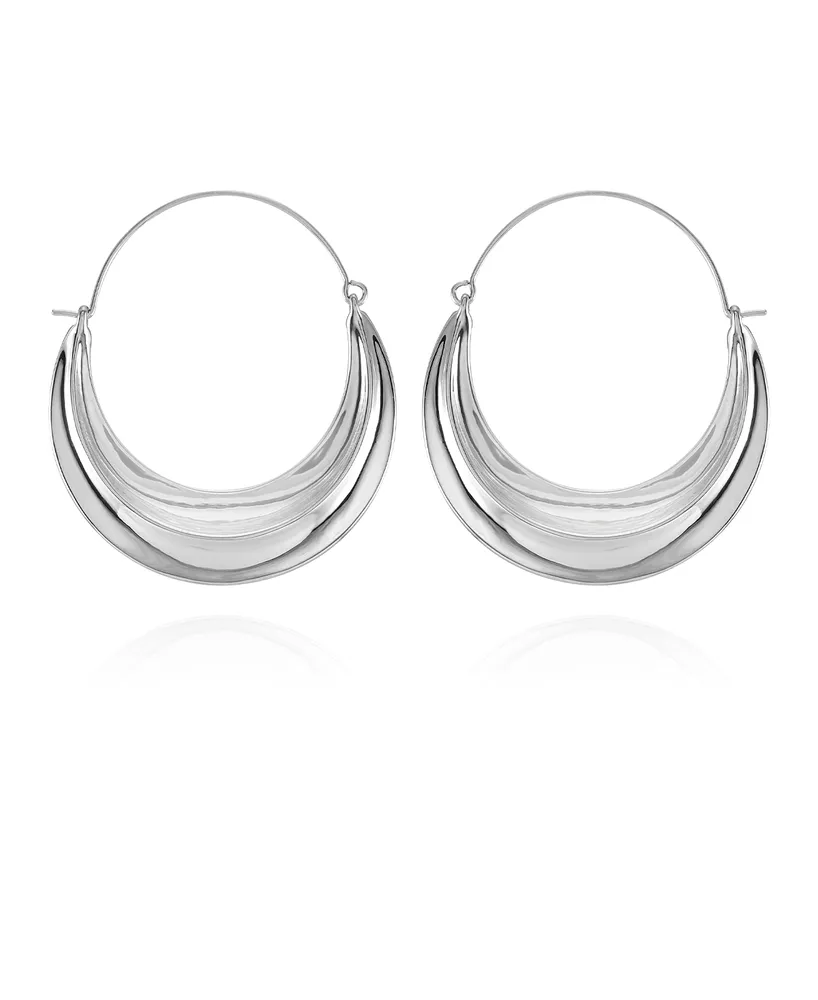 Vince Camuto Silver-Tone Statement Hoop Earrings