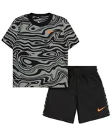 Nike Little Boys Paint Dri-fit T-shirt and Shorts, 2 Piece Set