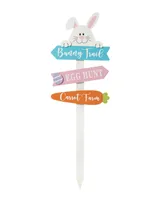 Glitzhome 36" H Wooden Easter Bunny Yard Stake