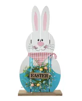 Glitzhome 30" H Easter Wooden Bunny Porch Decor