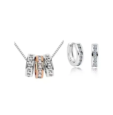 Milan Necklace and Huggie Earring Set