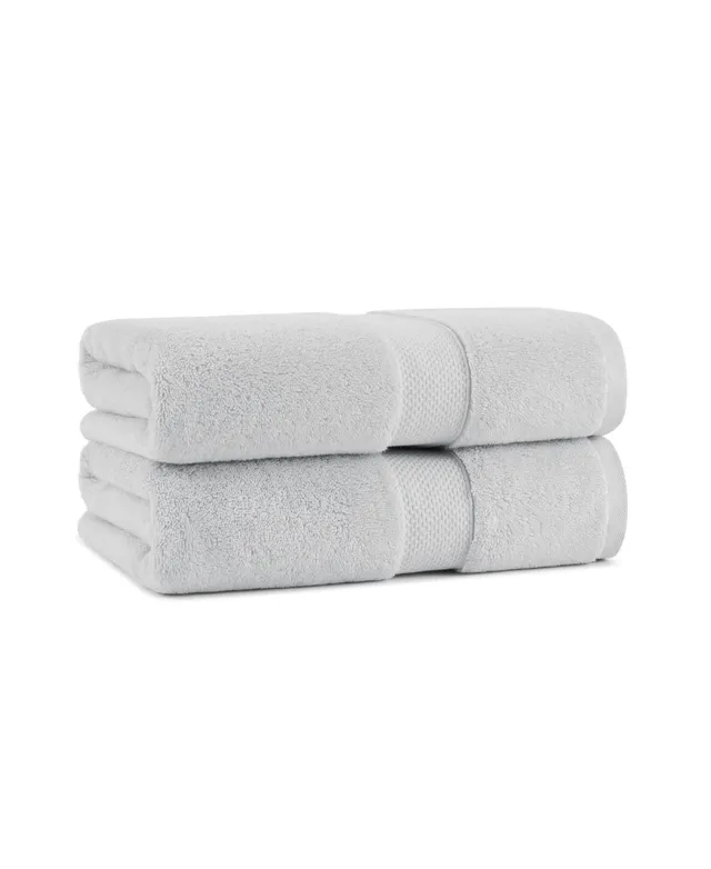 Luxury Turkish Bath Towels, 2-pack, 30x60, 600 GSM, Soft Plush Bathroom  Towels, White With Ombre Stripes, Color Options 