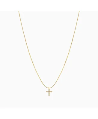 Bearfruit Jewelry Sterling Silver 18k Gold Plated Weiss Cross Necklace