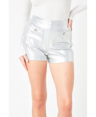 Women's Silver Out pocket Shorts