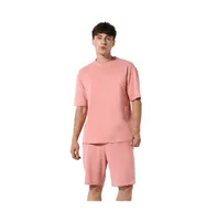 Campus Sutra Men's Oversized Solid Peach Casual Co-Ord Set