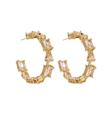 Crystal Hoop Earrings for Women