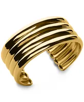 Oma The Label 18k Gold-Plated Ribbed Cuff Bracelet