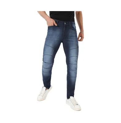 Campus Sutra Men's Navy Blue Dark-Wash Denim Jeans