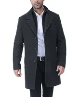 Bgsd Men Leon Herringbone Wool Blend Coat with Bib