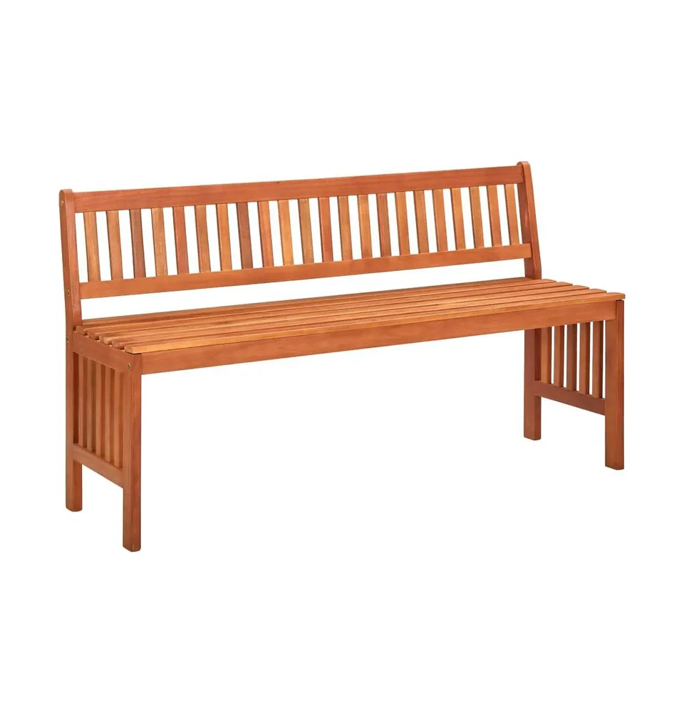 Patio Bench 53.9" Solid Wood Eucalyptus