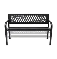 Patio Bench 46.5" Steel Black