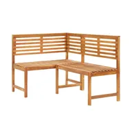 Patio Corner Bench 55.1" Solid Acacia Wood