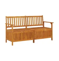 Storage Bench 58.3" Solid Wood Acacia