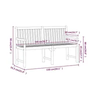 Patio Bench 59.1" Solid Acacia Wood