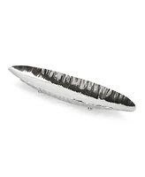 Classic Touch Stainless Steel Boat Dish, 20.5" L