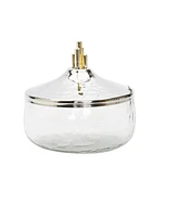 Classic Touch Honey Dish with Stainless Steel Lid and Symmetric Design