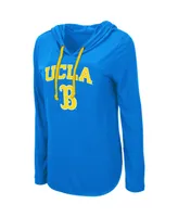 Women's Colosseum Blue Ucla Bruins My Lover Lightweight Hooded Long Sleeve T-shirt