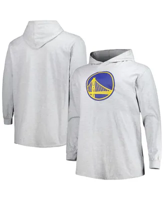 Men's Fanatics Heather Gray Golden State Warriors Big and Tall Pullover Hoodie