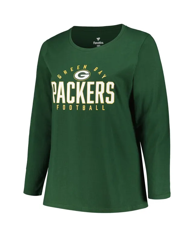 Fanatics Branded Bay Packers Plus Size Arch Over Logo T-shirt in Green